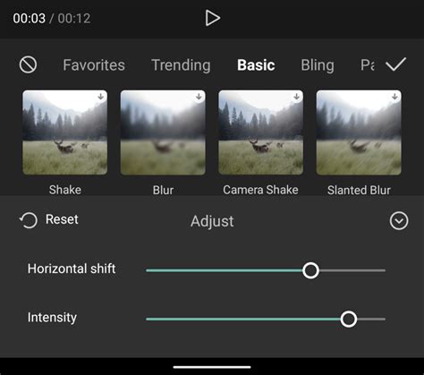 adjust blur settings in capcut